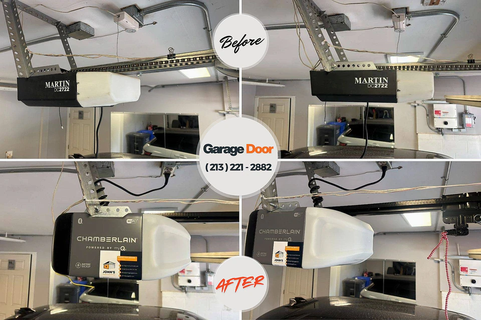 Before and after: garage door repair Stepping Stone, CO